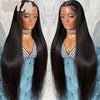 Real Human Hair Lace Wig Set Straight Hair Black