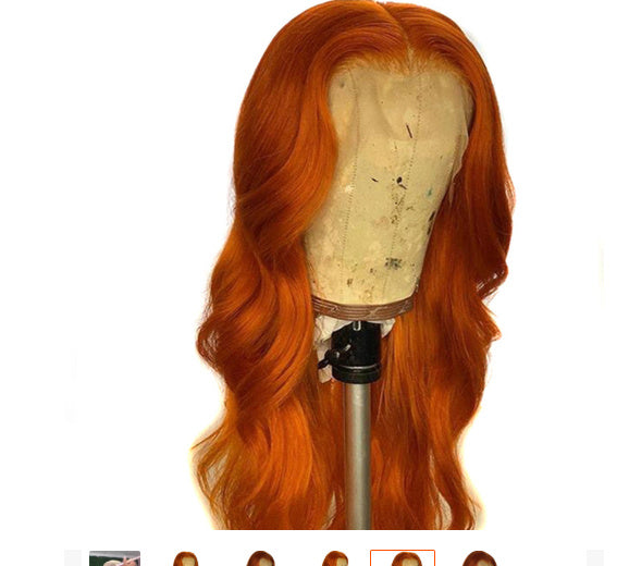 European And American Dark Orange Wig Hair