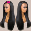 Real Human Hair Lace Wig Set Straight Hair Black