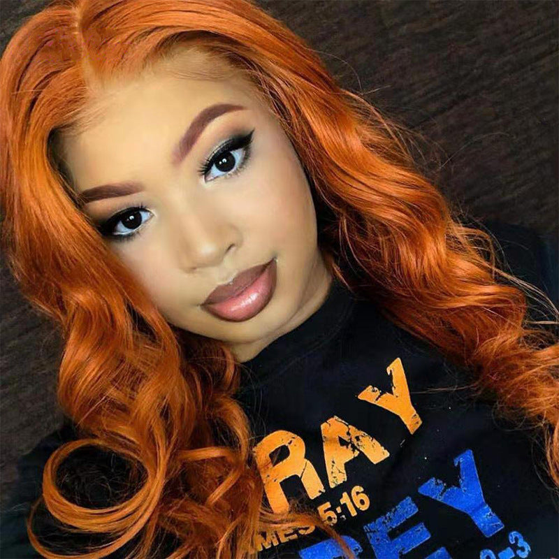 European And American Dark Orange Wig Hair